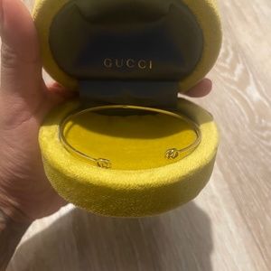 Gucci 18K Gold GG Running Cuff Bracelet